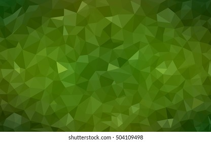 Light green polygon abstract template. Shining illustration, which consist of triangles. A completely new design for your business.