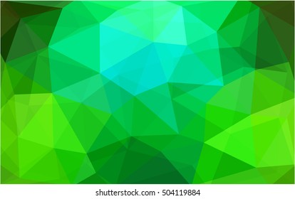 Light green polygon abstract template. Colorful illustration in abstract style with gradient. The best triangular design for your business.