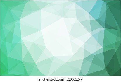 Light green polygon abstract template. Colorful abstract illustration with gradient. Triangular pattern for your business design.
