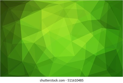 Light green polygon abstract template. A vague abstract illustration with gradient. The elegant pattern can be used as part of a brand book.