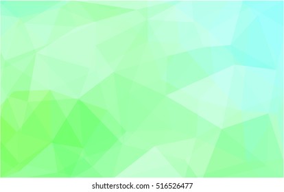 Light green polygon abstract template. A completely new color illustration in a vague style. Triangular pattern for your business design.