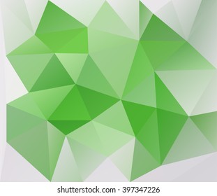 Light green polygonal background . Abstract mosaic .