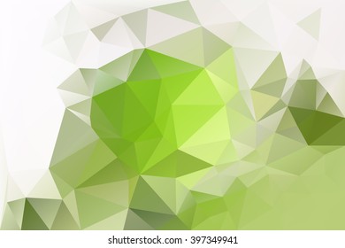 Light green polygonal background . Abstract mosaic .