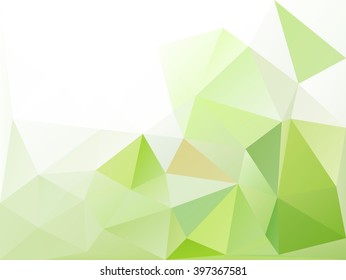 Light green polygonal background . Abstract mosaic .