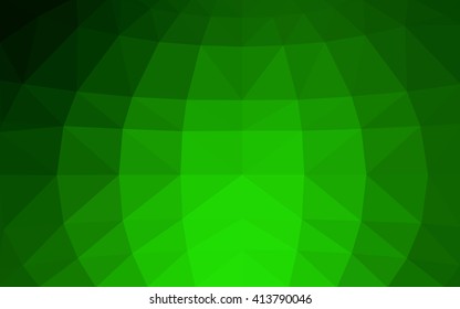 Light green polygonal illustration, which consist of triangles. Triangular design for your business. Geometric background in Origami style with gradient.