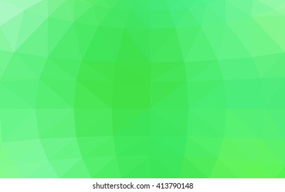 Light green polygonal illustration, which consist of triangles. Triangular design for your business. Geometric background in Origami style with gradient.