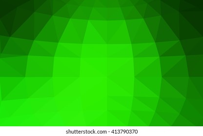 Light green polygonal illustration, which consist of triangles. Triangular design for your business. Geometric background in Origami style with gradient.