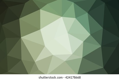 Light green polygonal illustration, which consist of triangles. Triangular design for your business. Geometric background in Origami style with gradient.