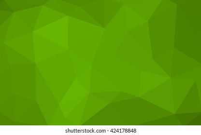Light green polygonal illustration, which consist of triangles. Triangular design for your business. Geometric background in Origami style with gradient.