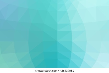 Light green polygonal illustration, which consist of triangles. Triangular design for your business. Geometric background in Origami style with gradient.