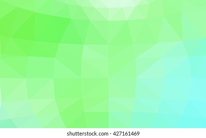 Light green polygonal illustration, which consist of triangles. Triangular design for your business. Geometric background in Origami style with gradient.
