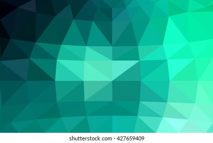Light green polygonal illustration, which consist of triangles. Triangular design for your business. Geometric background in Origami style with gradient.