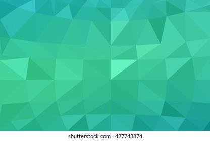 Light green polygonal illustration, which consist of triangles. Triangular design for your business. Geometric background in Origami style with gradient.