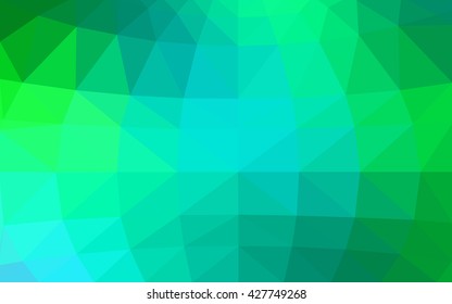 Light green polygonal illustration, which consist of triangles. Triangular design for your business. Geometric background in Origami style with gradient.