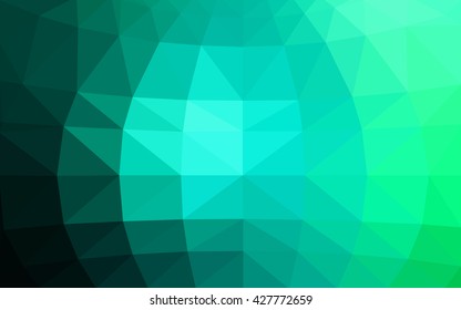 Light green polygonal illustration, which consist of triangles. Triangular design for your business. Geometric background in Origami style with gradient.