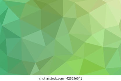 Light green polygonal illustration, which consist of triangles. Triangular design for your business. Geometric background in Origami style with gradient.