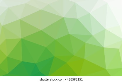 Light green polygonal illustration, which consist of triangles. Triangular design for your business. Geometric background in Origami style with gradient.