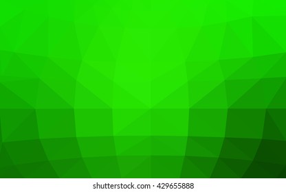 Light green polygonal illustration, which consist of triangles. Triangular design for your business. Geometric background in Origami style with gradient.