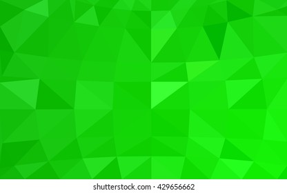 Light green polygonal illustration, which consist of triangles. Triangular design for your business. Geometric background in Origami style with gradient.