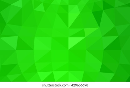 Light green polygonal illustration, which consist of triangles. Triangular design for your business. Geometric background in Origami style with gradient.