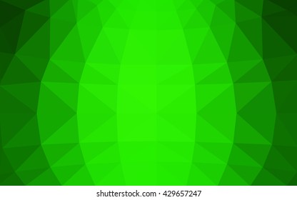 Light green polygonal illustration, which consist of triangles. Triangular design for your business. Geometric background in Origami style with gradient.