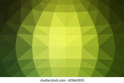 Light green polygonal illustration, which consist of triangles. Triangular design for your business. Geometric background in Origami style with gradient.