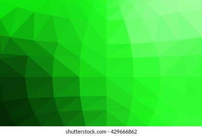 Light green polygonal illustration, which consist of triangles. Triangular design for your business. Geometric background in Origami style with gradient.