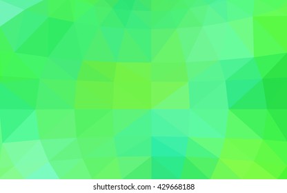 Light green polygonal illustration, which consist of triangles. Triangular design for your business. Geometric background in Origami style with gradient.