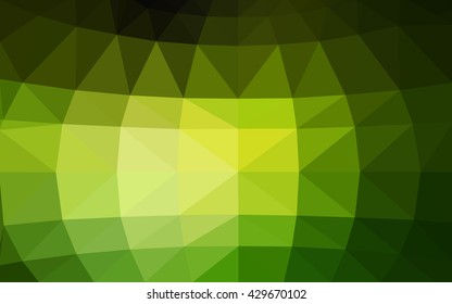 Light green polygonal illustration, which consist of triangles. Triangular design for your business. Geometric background in Origami style with gradient.
