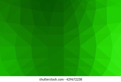 Light green polygonal illustration, which consist of triangles. Triangular design for your business. Geometric background in Origami style with gradient.