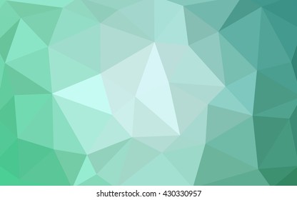 Light green polygonal illustration, which consist of triangles. Triangular design for your business. Geometric background in Origami style with gradient.