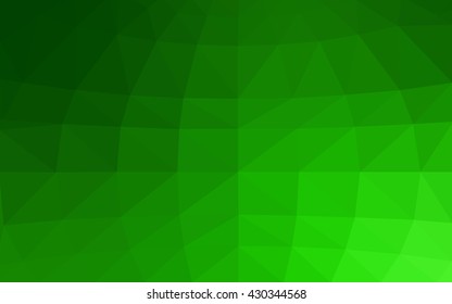 Light green polygonal illustration, which consist of triangles. Triangular design for your business. Geometric background in Origami style with gradient.