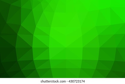 Light green polygonal illustration, which consist of triangles. Triangular design for your business. Geometric background in Origami style with gradient.
