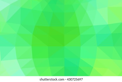 Light green polygonal illustration, which consist of triangles. Triangular design for your business. Geometric background in Origami style with gradient.