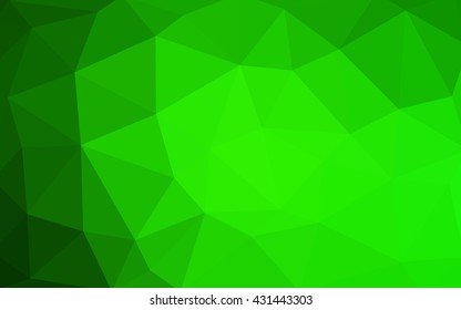 Light green polygonal illustration, which consist of triangles. Triangular design for your business. Geometric background in Origami style with gradient.