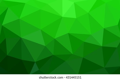 Light green polygonal illustration, which consist of triangles. Triangular design for your business. Geometric background in Origami style with gradient.
