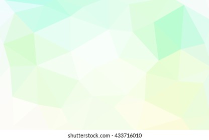 Light green polygonal illustration, which consist of triangles. Triangular design for your business. Geometric background in Origami style with gradient.