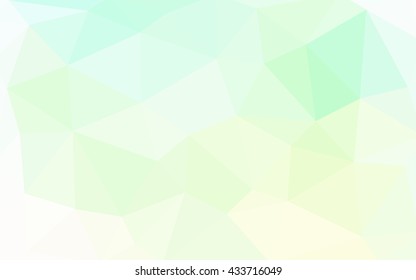 Light green polygonal illustration, which consist of triangles. Triangular design for your business. Geometric background in Origami style with gradient.