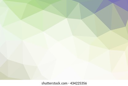 Light green polygonal illustration, which consist of triangles. Triangular design for your business. Geometric background in Origami style with gradient.