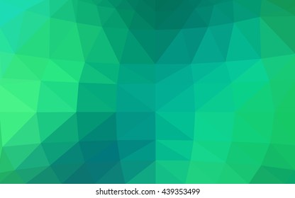 Light green polygonal illustration, which consist of triangles. Triangular design for your business. Geometric background in Origami style with gradient.