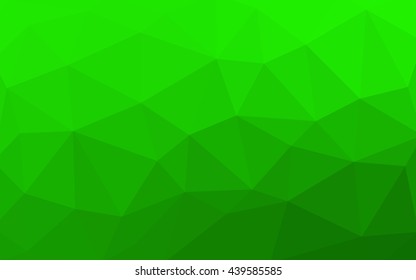 Light green polygonal illustration, which consist of triangles. Triangular design for your business. Geometric background in Origami style with gradient.