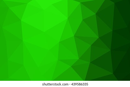 Light green polygonal illustration, which consist of triangles. Triangular design for your business. Geometric background in Origami style with gradient.