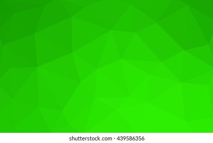 Light green polygonal illustration, which consist of triangles. Triangular design for your business. Geometric background in Origami style with gradient.