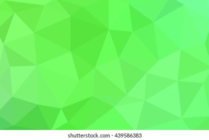 Light green polygonal illustration, which consist of triangles. Triangular design for your business. Geometric background in Origami style with gradient.