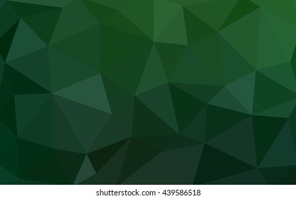 Light green polygonal illustration, which consist of triangles. Triangular design for your business. Geometric background in Origami style with gradient.