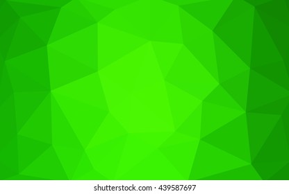 Light green polygonal illustration, which consist of triangles. Triangular design for your business. Geometric background in Origami style with gradient.
