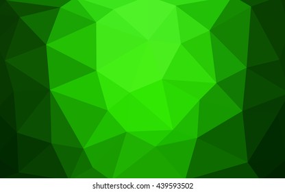 Light green polygonal illustration, which consist of triangles. Triangular design for your business. Geometric background in Origami style with gradient.
