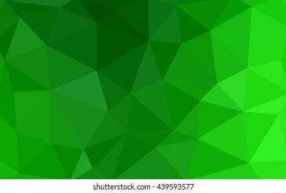 Light green polygonal illustration, which consist of triangles. Triangular design for your business. Geometric background in Origami style with gradient.