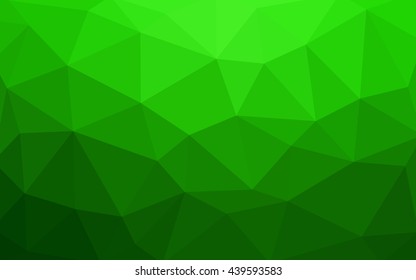Light green polygonal illustration, which consist of triangles. Triangular design for your business. Geometric background in Origami style with gradient.