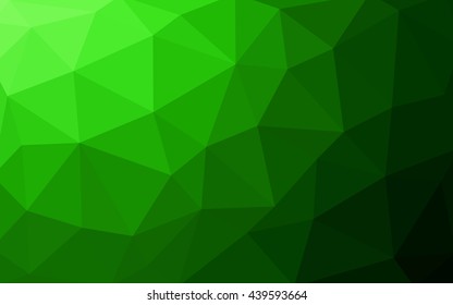 Light green polygonal illustration, which consist of triangles. Triangular design for your business. Geometric background in Origami style with gradient.